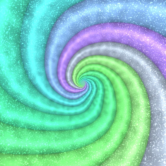 Aurora Vortex – Swirls · velvet ribbons twisting into a vortex · 3 arms · Aurora palette · , reverse rotation, animated background
