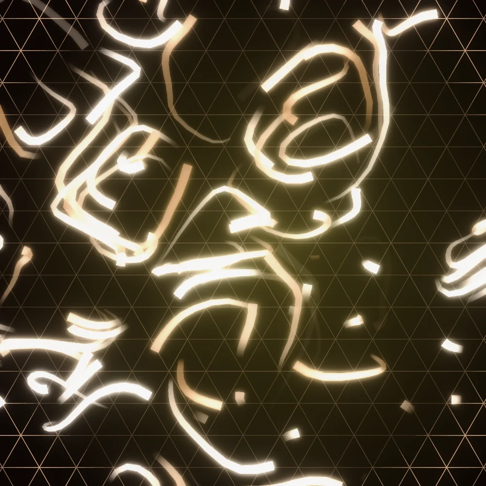 Candlelight Drift – Flow field · Desert palette · shaded flow ribbons, bloom, animated background, glow generated with Espiralito