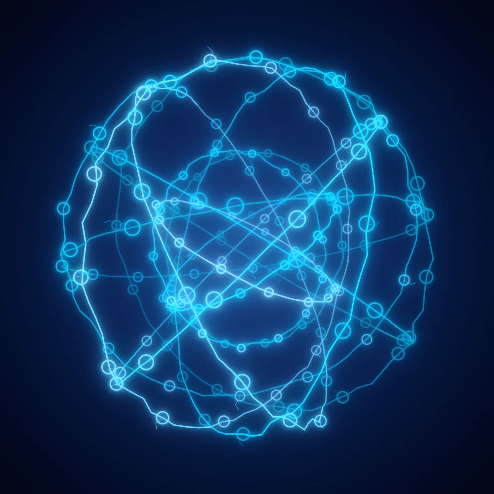 Cyan Armillary – Mandala · 220 circles · Mono Cyan palette · bloom, cool grade, glow generated with Espiralito