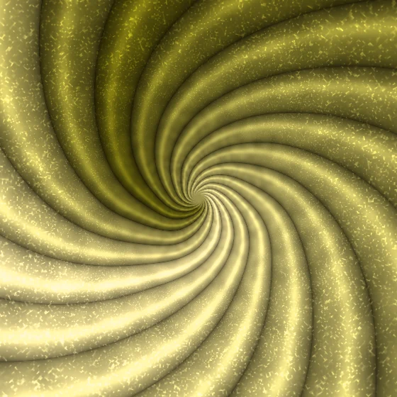 Olive Vortex – Swirls · velvet ribbons twisting into a vortex · 5 arms · Olive palette · bloom, warm grade, reverse rotation