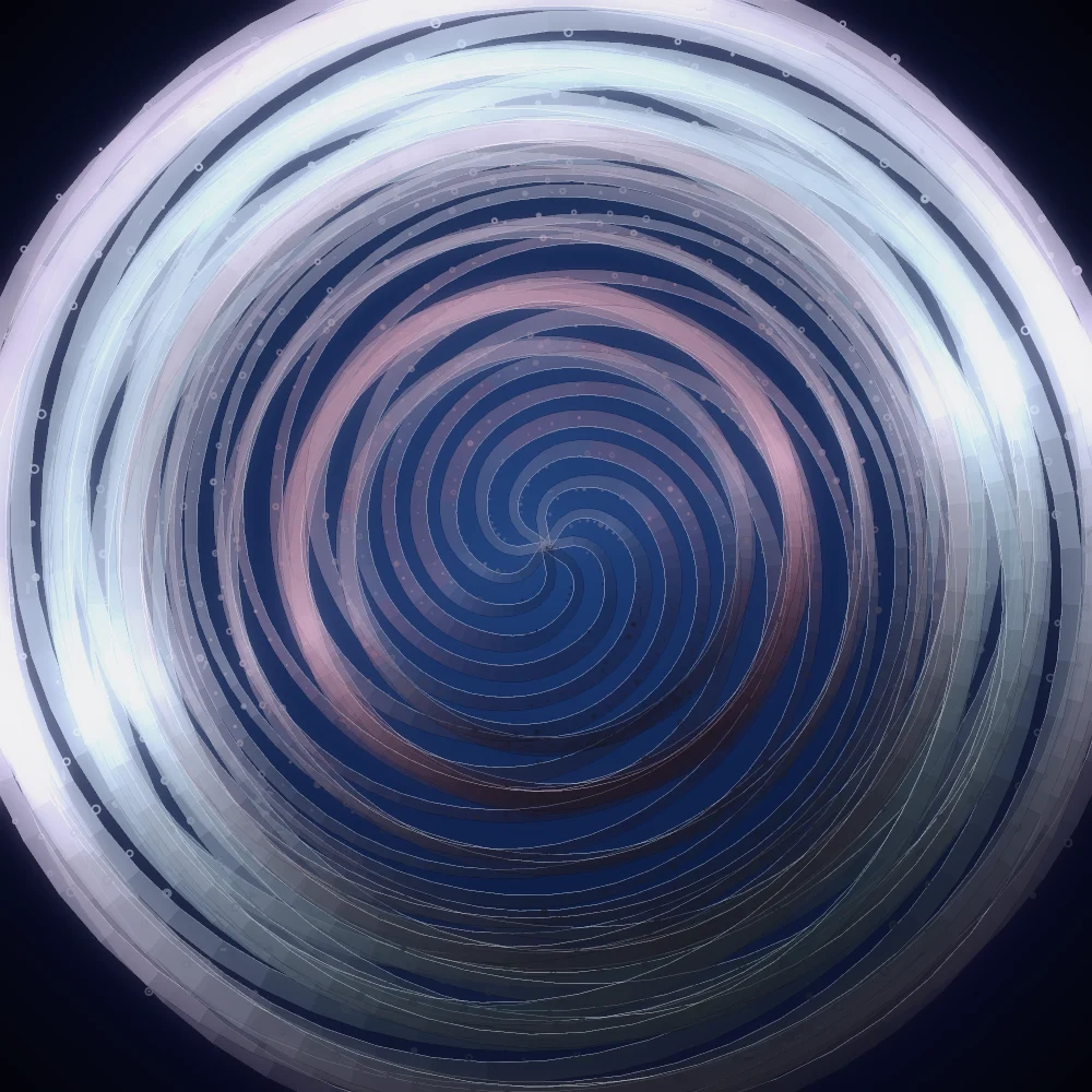 Petal Study – Organic · 200 circles · 8-fold symmetry · Candy palette · bloom generated with Espiralito