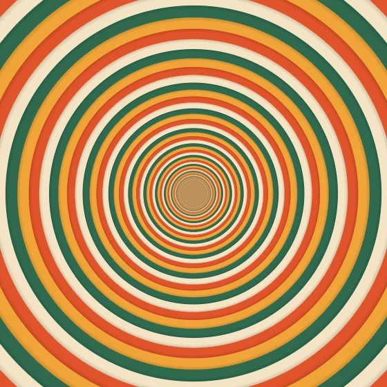 Retro Tunnel II – Hypnotic · the rings of an endless op-art tunnel · 4 arms · Retro palette · , animated background