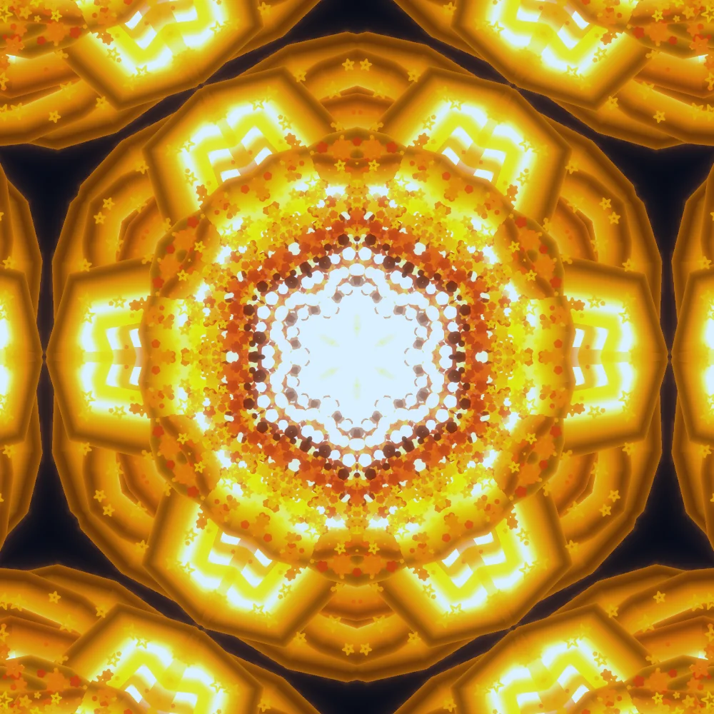 Solar Mirror – Spiral · 267 diamonds · 12-fold symmetry · Supernova palette · ribbons + dots, 6-wedge kaleidoscope with 1 fractal fold, bloom, cool grade, 3D depth, ellipse distortion, dual spiral, tapered strokes, shape morphing, animated background, fit-to-canvas, glow, noise-sized shapes, connecting lines generated with Espiralito